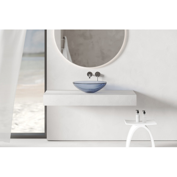 Раковина накладная Kristall 50x35x15 синий (AT2802Saphir)