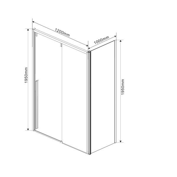 Душевой уголок Vincea Lugano VSR-1L-1 1200х900х1950 стекло тонированное, профиль черный (VSR-1L9012CGB-1)