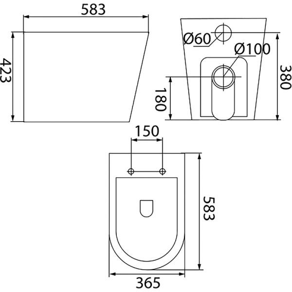 Унитаз подвесной Iddis Calipso Rimless (CALRDSEi26)