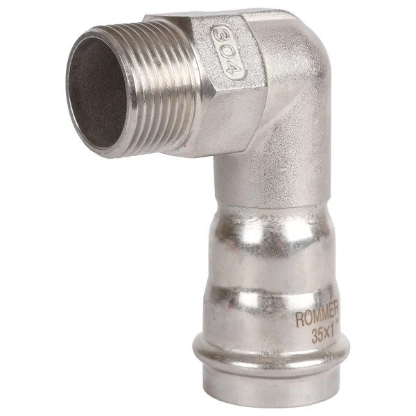 Переход угловой 35х1"Н Rommer из нержавеющей стали (пресс) (RSS-0010-000351) Переход угловой 35х1"Н Rommer из нержавеющей стали (пресс) (RSS-0010-000351)