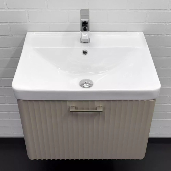 Тумба подвесная с раковиной Comforty Ангара 600x470x460 дуб латте (00-00021034)