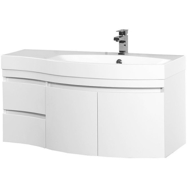 Тумба подвесная Aquanet Опера 115 R белый (2 дверцы 2 ящика) (00169654)