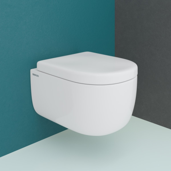 Комплект инсталляция с унитазом Berges Novum525 c с кнопкой L5 SoftTouch черная, унитаз EGO Rimless 49см, сиденье Toma SO (043232)