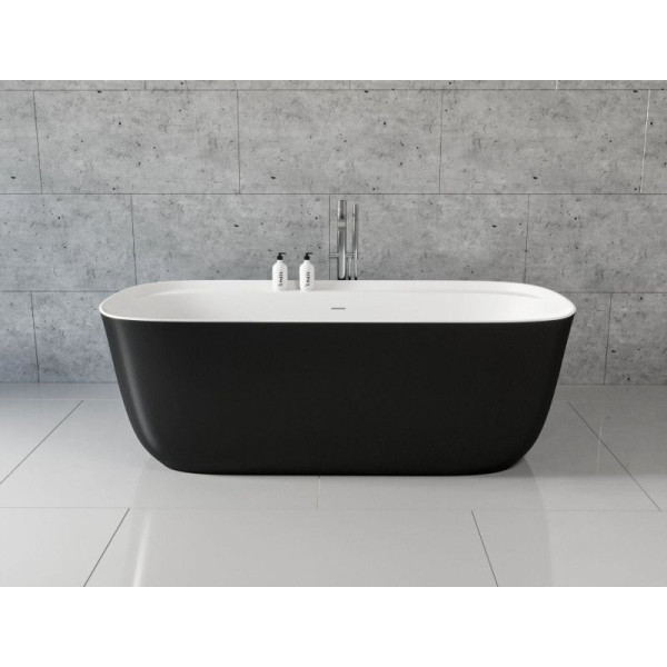 Ванна акриловая Aquanet Family Fine 170х78 белый/черный матовый Black matte слив-перелив (292985)