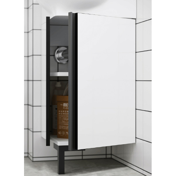 Тумба напольная Aqwella Porto 365x365x840 белый/черный (POR0104WB)