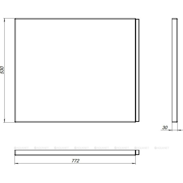 Экран торцевой для ванн Aquanet Nino 70 белый (362745)