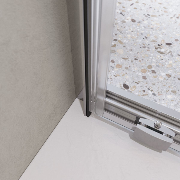 Душевая дверь BelBagno Luce 100x195 стекло прозрачное, профиль хром (LUCE-BF-1-10-C-Cr)