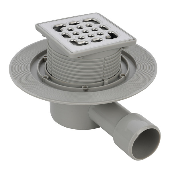 Трап горизонтальный Azario 100x100 хром (AZZ14100)