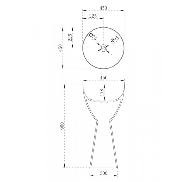 Раковина напольная Abber Karbon 450x450 черный (AK2003) Раковина напольная Abber Karbon 450x450 черный (AK2003)