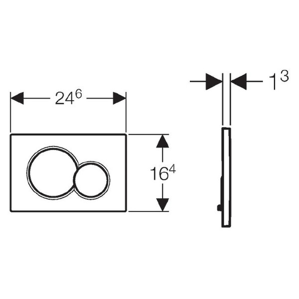 Клавиша смывная Geberit Sigma 01 (115.770.DW.5)