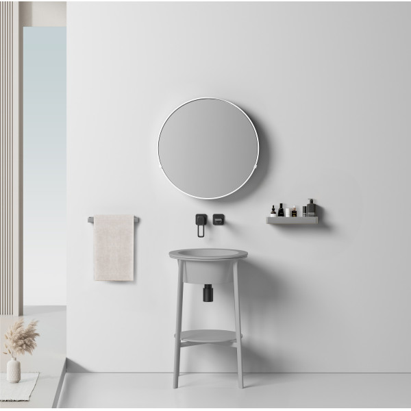 Раковина накладная Bequem (серый матовый)