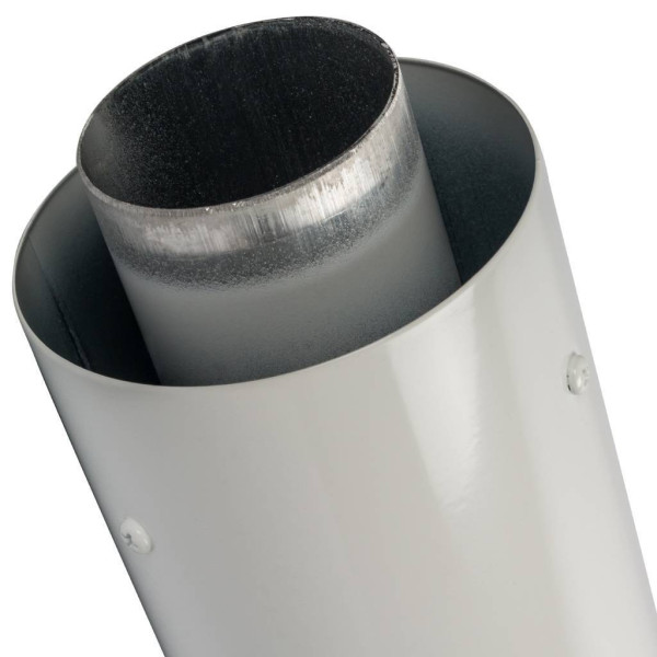 Элемент дымохода Stout DN60/100 фин.уч-ок 1000 мм  для горизонт. прохода через стену с антиобмерз.оголовком) (SCA-6010-001001)