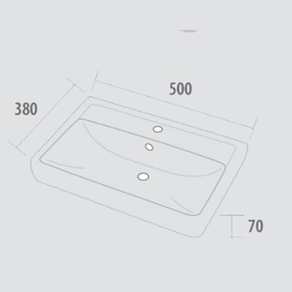 Раковина встраиваемая Dreja Мини 50 (195032) (приобретается только в комплекте с тумбой) Раковина встраиваемая Dreja Мини 50 (195032) (приобретается только в комплекте с тумбой)