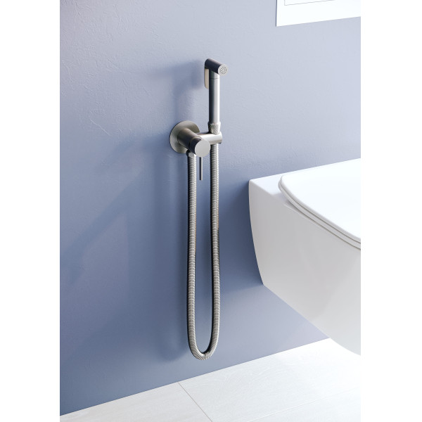 Смеситель с гигиеническим душем RGW Shower Panels серый Brush (581408211-11) Смеситель с гигиеническим душем RGW Shower Panels серый Brush (581408211-11)