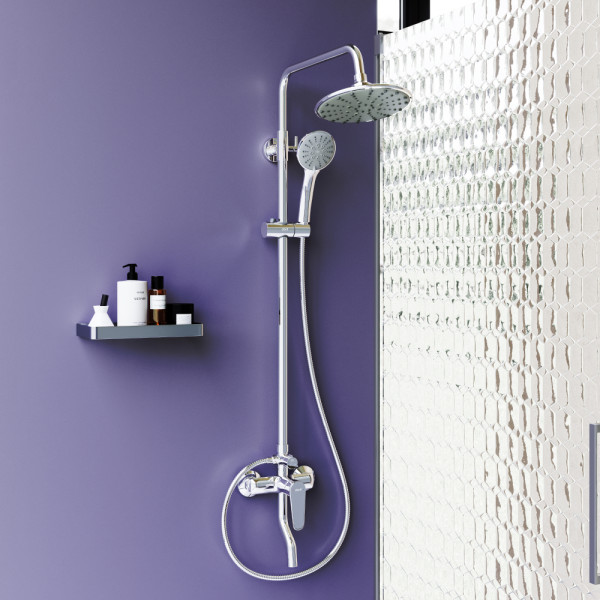 Душевая система Dorff Prime с душевым набором хром, серый (D0740900)