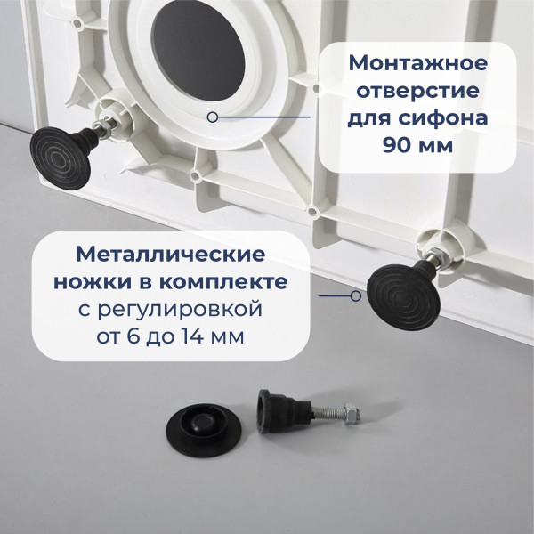 Душевой поддон RGW SMC-C-088W 80x80 белый (12350188-0101) Душевой поддон RGW SMC-C-088W 80x80 белый (12350188-0101)