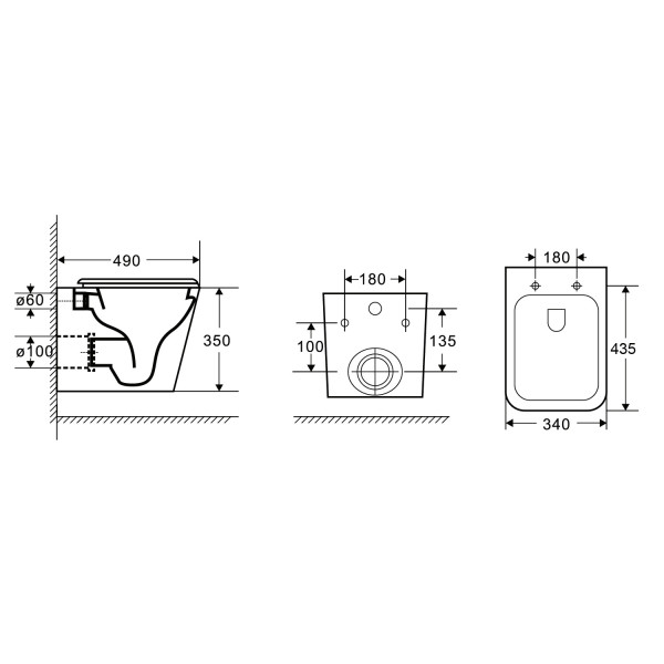 Унитаз подвесной Azario Teramo с сиденьем с микролифтом белый (AZ-0052-UQ1)