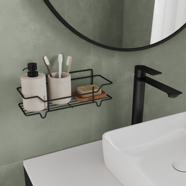 Полка для ванной комнаты Milardo Grid 13,6x35x11,3 хром (GRICS1BM44)