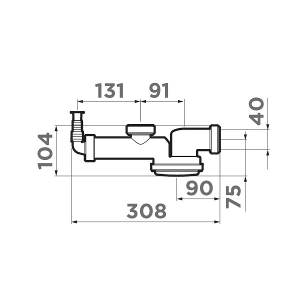 Сифон сверхплоский Omoikiri 1/2"x40 с отверстием для стиральной машины без выпуска S-01 белый (4996119) Сифон сверхплоский Omoikiri 1/2"x40 с отверстием для стиральной машины без выпуска S-01 белый (4996119)