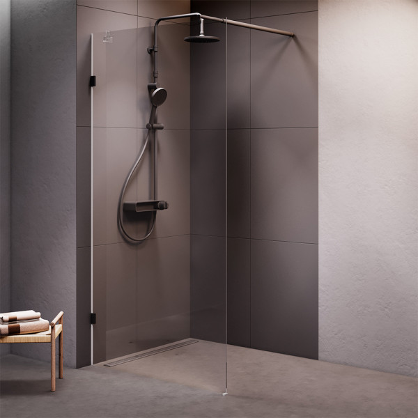 Душевое ограждение AM.PM X-Joy 100x195 стекло прозрачное, профиль черный (W94UWI-10-F1-BTE) Душевое ограждение AM.PM X-Joy 100x195 стекло прозрачное, профиль черный (W94UWI-10-F1-BTE)