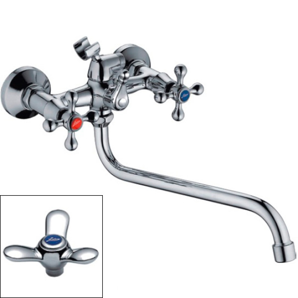 Смеситель для ванны и душа Ledeme с душевым гарнитуром (L2112)