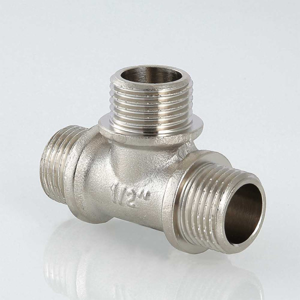 Тройник 3/4" ННН Valtec (никель) (VTr.131.N.0005)