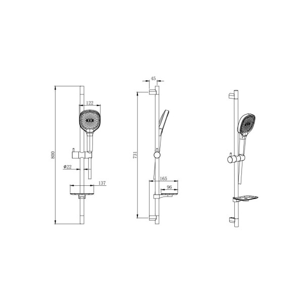 Душевой гарнитур Aquatek Вега оружейная сталь (AQ2021BGM)