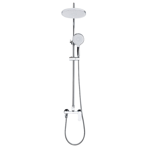 Душевая система Azario Arizona Round с лейкой, со смесителем, с изливом хром (AZ-20R)
