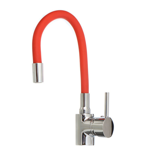 Смеситель для кухни Ex-promt Kitchen с гибким изливом, хром (Ex125.4-11 red)