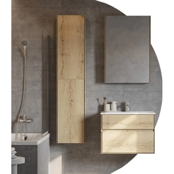 Тумба-умывальник Aquaton Либерти 60 Дуб Эльвезия/1WH501606 Раковина Элина 60 (1A2794K0LYC70)