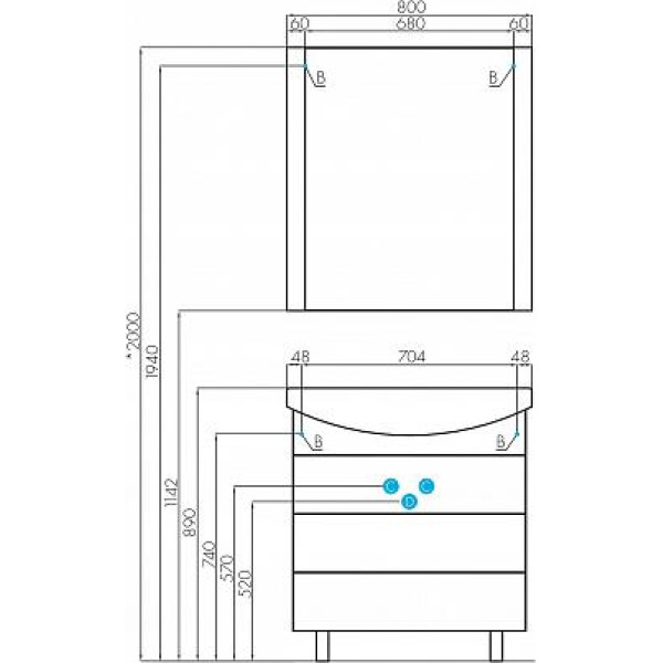 Тумба-умывальник Aquaton Ария 80 Н /1WH207783 Раковина Смайл-80 (1A1413K0AA010) Тумба-умывальник Aquaton Ария 80 Н /1WH207783 Раковина Смайл-80 (1A1413K0AA010)