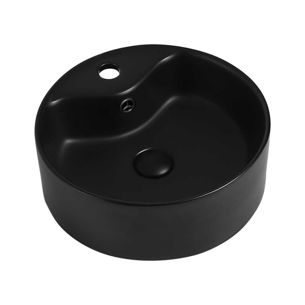 Раковина накладная ABBER Bequem 41x41 черная (AC2104MB)