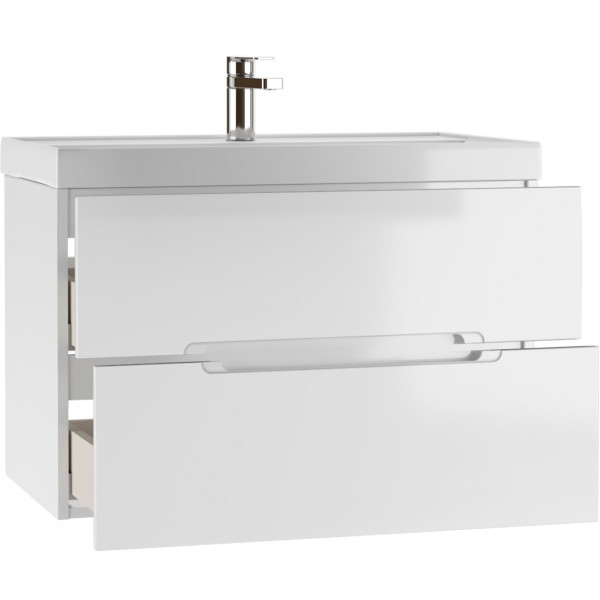 Тумба подвесная под умывальник Maria 80 Malta с двумя ящиками В2 Домино (DM4501T)