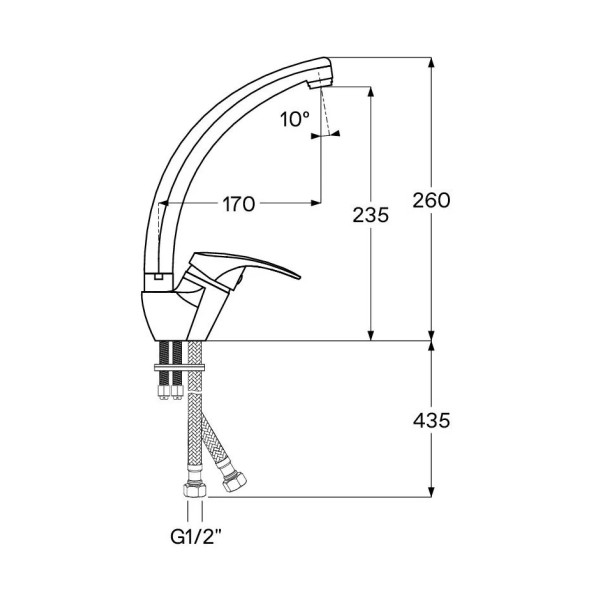 Смеситель для кухни Santek Мавис хром (WH5A41011C001)