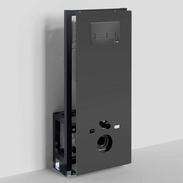 Инсталляция для унитаза WasserKRAFT Glan с клавишей смыва черный матовый (66TLT.010.ME.BL.MB03)