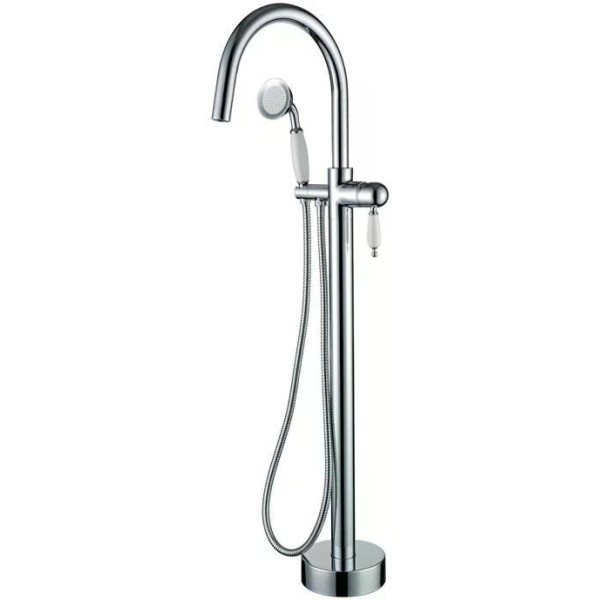 Смеситель напольный Boheme Brilante хром с душевым комплектом (269)
