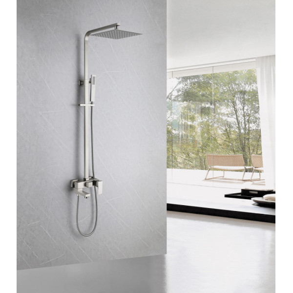 Душевая система Abber Daheim с изливом сатин (AF8216SPL)