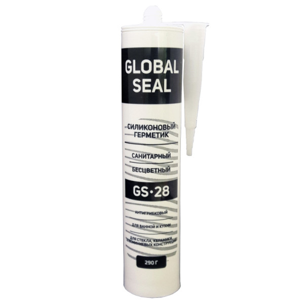 Герметик силикон санитарный 290 гр. GS28 бесцветный GlobalSeal (GS28пр)