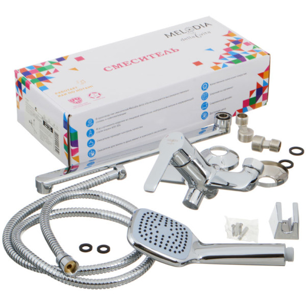 Смеситель для ванны и душа Melodia della vita Metallica хром (MDV35541)