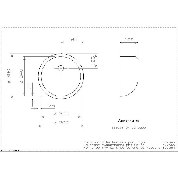 Мойка для кухни врезная Reginox Amazone диаметр 390 Мойка для кухни врезная Reginox Amazone диаметр 390