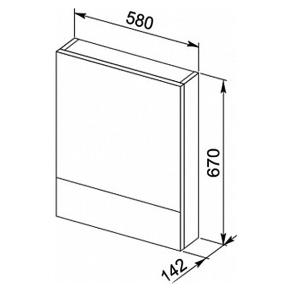Зеркало-шкаф Aquanet Верона 58x67 белый (00175344)