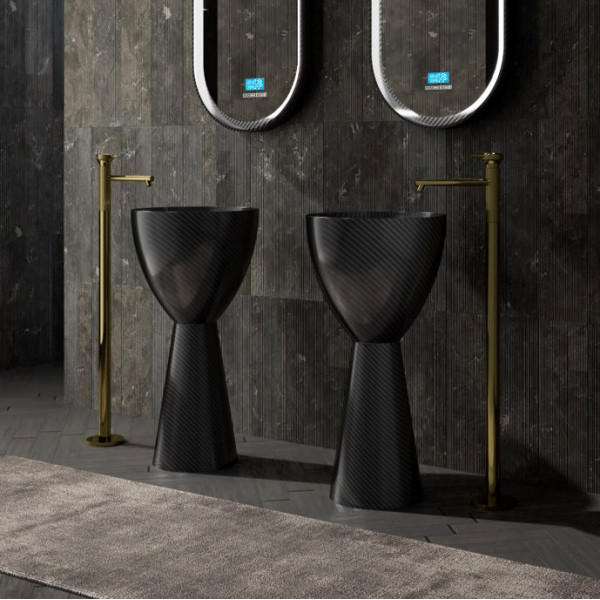 Раковина напольная Abber Karbon 450x450 черный (AK2003) Раковина напольная Abber Karbon 450x450 черный (AK2003)