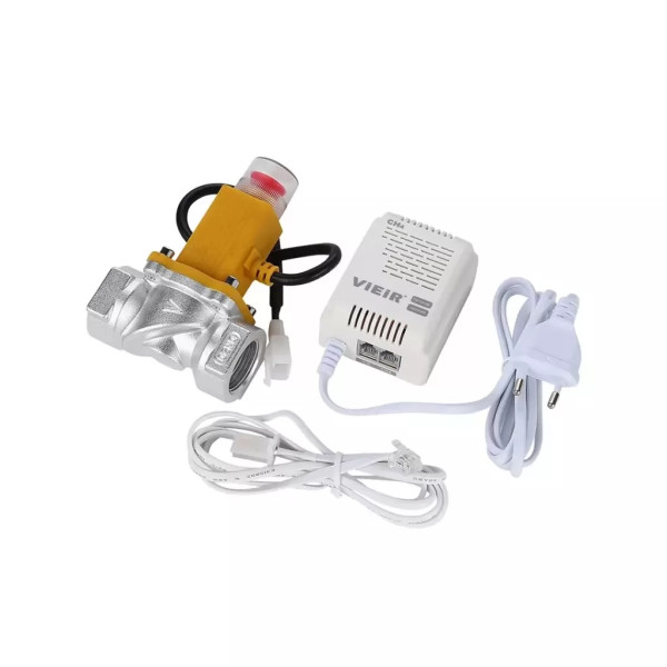 Комплект автоматического контроля загазованности (CH4) 3/4" Vieir (сигнализатор + соленоидный клапан) (VRQ28/2-20)