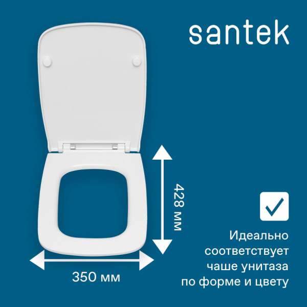 Сиденье для унитаза Santek Нео с микролифтом белое (1WH302449)