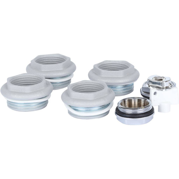 Комплект универсальный для монтажа радиатора Global KIT 3/4" без кронштейнов, серый RAL 2676 (A048KIT3/408)