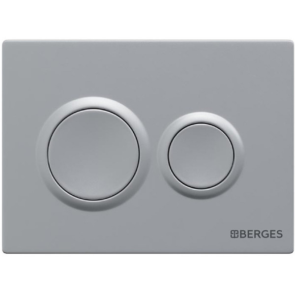 Инсталляция Berges Novum525 с подвесным унитазом, кнопка О2 матовый хром, унитаз VENTAS Rimless, сиденье Ventas Slim SO (043240)