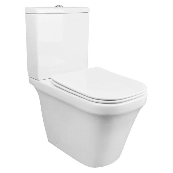 Унитаз напольный Candy безободковый с бачком и сиденьем микролифт 635x365x775 (AZ-1503B)