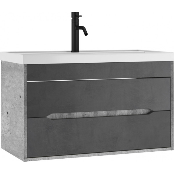 Тумба подвесная под умывальник Bazis 90 Loft В2 Бетон Домино (DL5604T)
