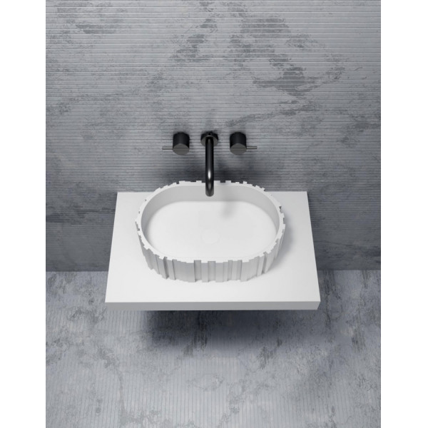 Раковина накладная Abber Stein 560x360 белый матовый (AS2655) Раковина накладная Abber Stein 560x360 белый матовый (AS2655)