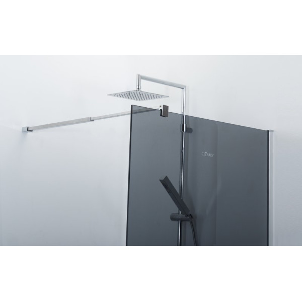 Душевая перегородка Cezares Liberta 110x195 стекло тонированное (графит), профиль хром (LIBERTA-L-1-110-GR-Cr)